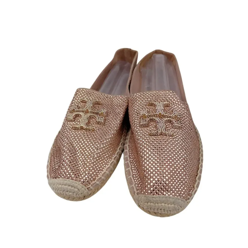 Tory Burch Sparkle Blush Pink Espadrille Size 9 Women's Shoes
